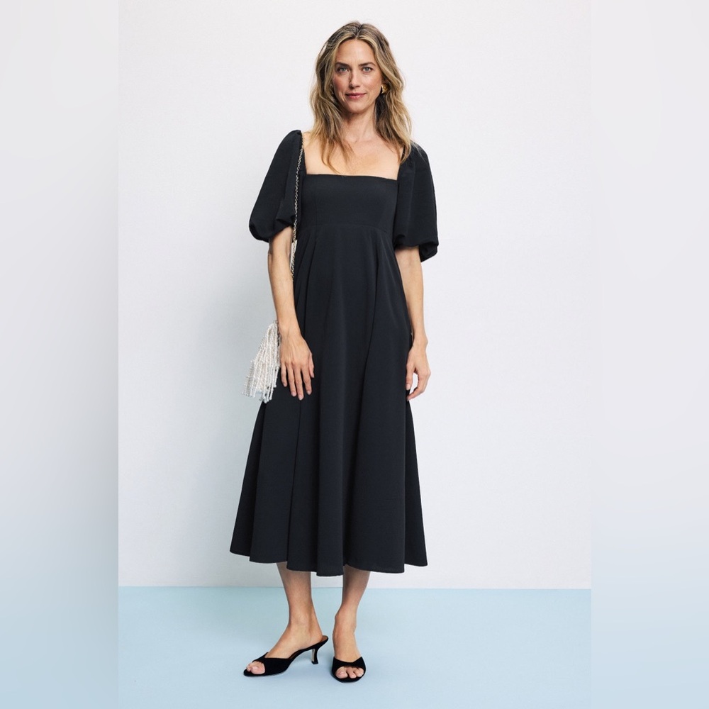 Hill House Black Puff Sleeve Maxi Dress - Picture 2 of 6